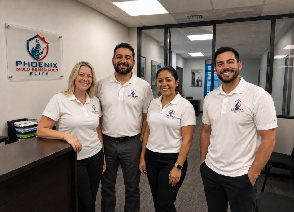 The Phoenix Mold Remediation Elite team at the office